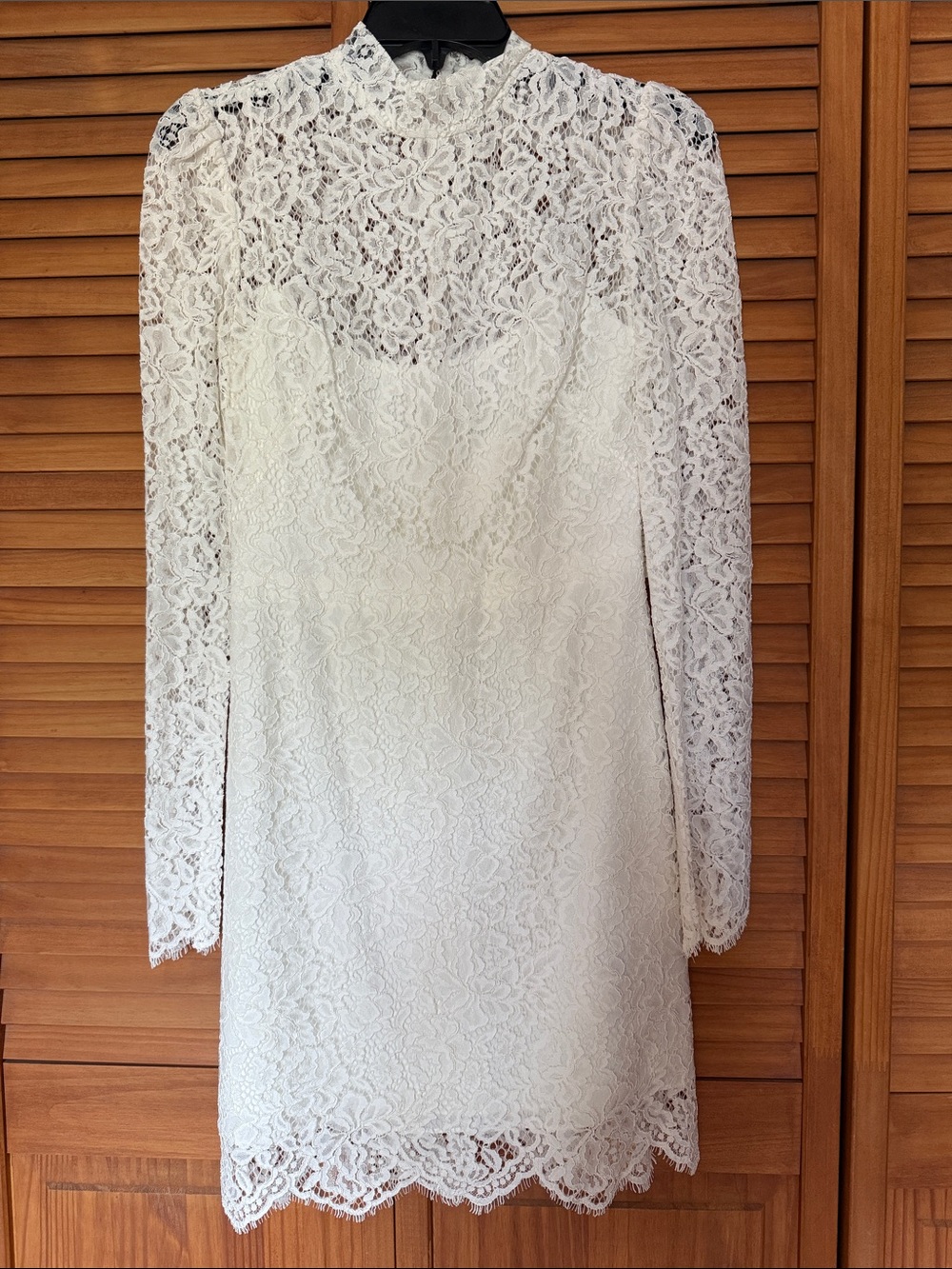 Jenny Yoo White Lace Long-Sleeve Mini Dress - new with tags